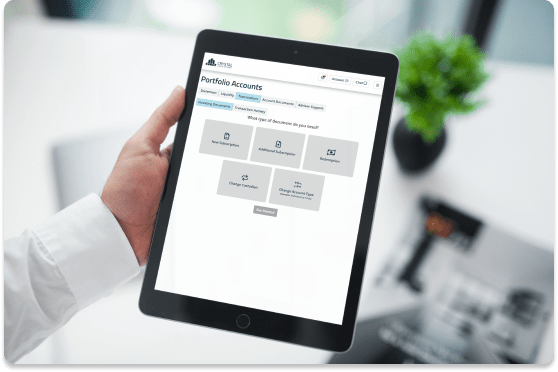 Subscribe Clients to a Portfolio iPad